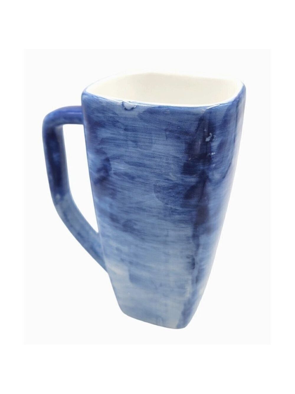 Starbucks Blue Coffee Cup Made in Italy, Blue Ombre 14 oz LARGE Handle Square sh